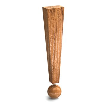 exclamation mark 3d rendered for web and commercial