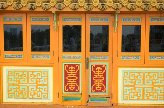 door of a chinese temple