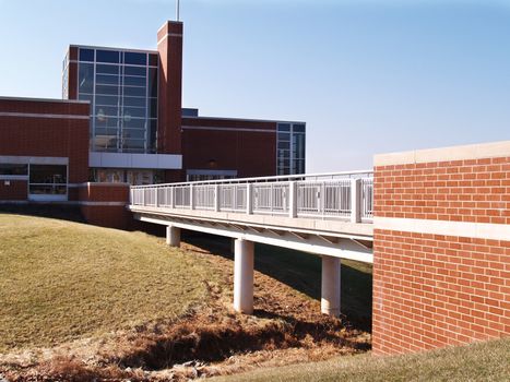 a modern college student center building in eastern Pennsylania at DeSales University