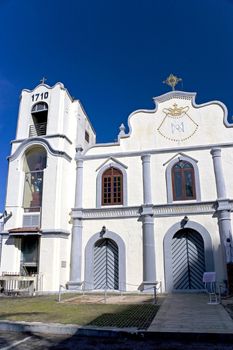 St. Peter's Church, built in 1710 and still being used at the UNESCO World Heritage site of Malacca, Malaysia.