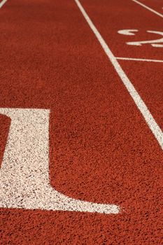 Start line in a running track