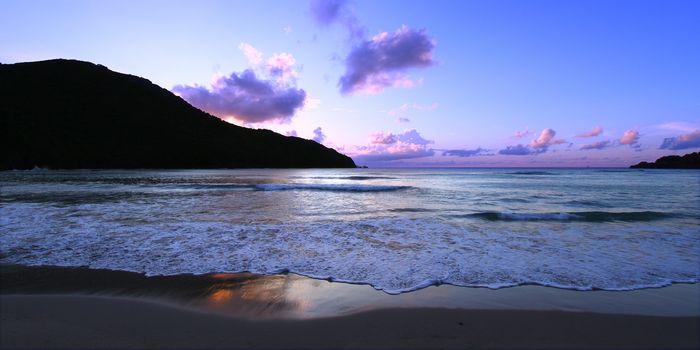 Evening sets in over Brewers Bay on Tortola - British Virgin Islands.