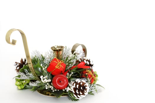 Christmas candle holder decoration