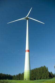 contraction side and windmill on a beautiful summer day