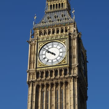 Big Ben at the Houses of Parliament, Westminster Palace, London, UK