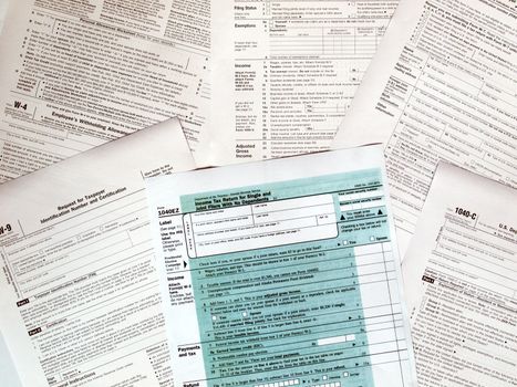 Range of various blank USA tax forms