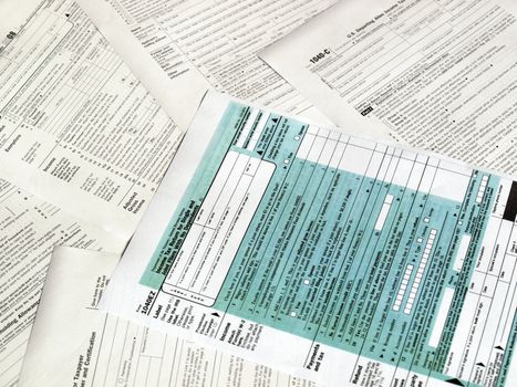 Range of various blank USA tax forms
