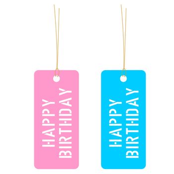 Happy birthday tag label in vector format