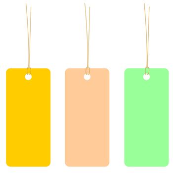 Price tag or address label with string