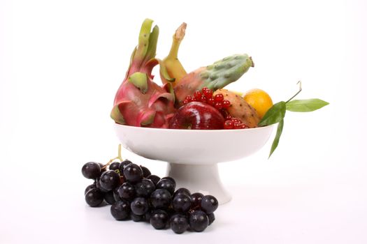 Composition of several fruits on a fruit-dish