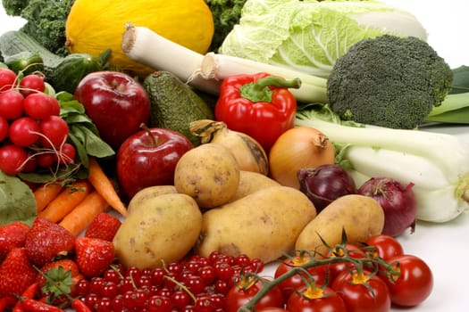 Composition of several fruits and vegetables