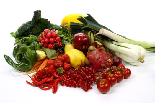 Composition of several fruits and vegetables