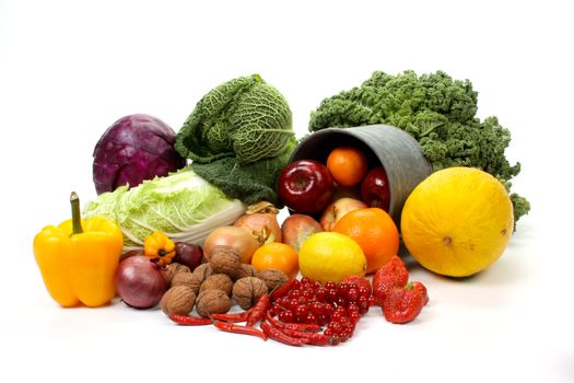 Composition of several fruits and vegetables