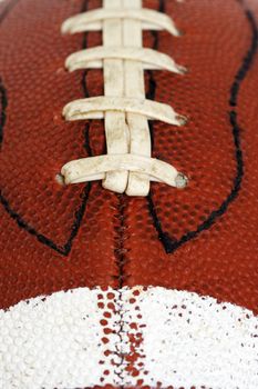 Closeup of american football