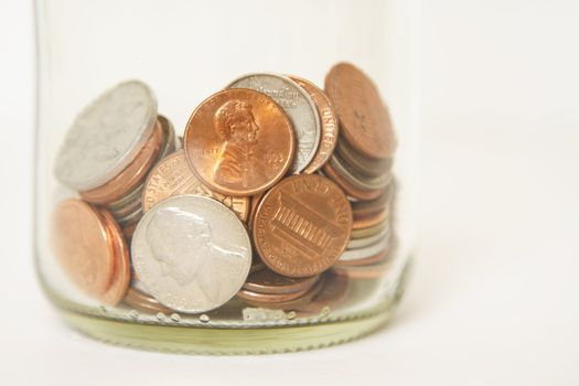 Coins in a jar