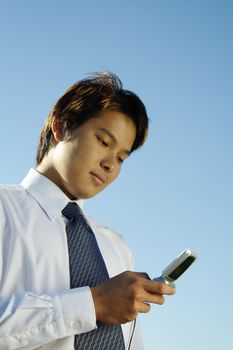 Businessman making a phone call