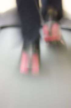 motion close photo of running shoes