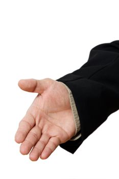 Businessman offering his hand for handshake