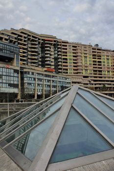 buildings and colors and pyramid