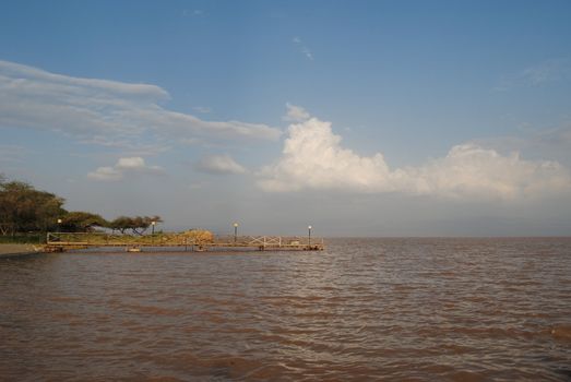 Langano lake in the Ethiopian rift walley