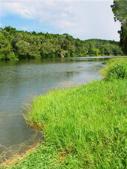 View of the mighty Barron River from Kuranda in tropical Queensland, Australia.
