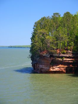 View of Lake Superior from Apostle Islands National Lakeshore in northern Wisconsin.