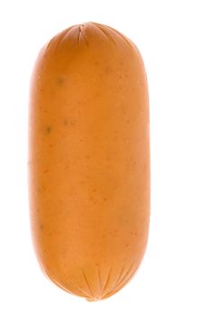 Isolated image of a chicken sausage (chicken pizza cocktail).