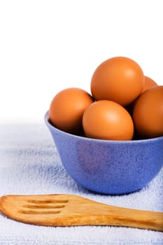 Fresh brown eggs