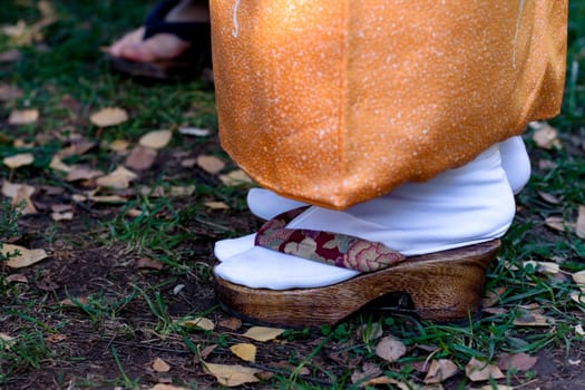 japanese wooden shoes 
