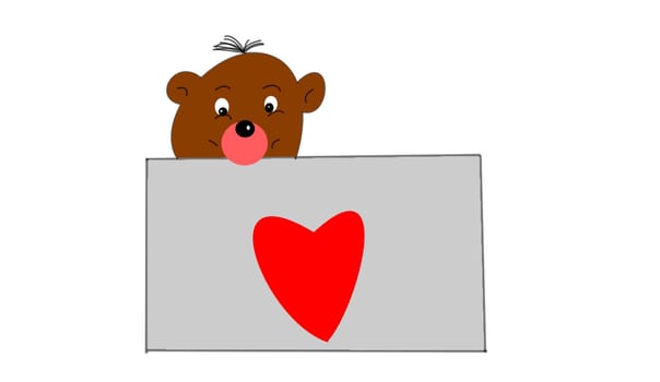 the teddybear with red heart