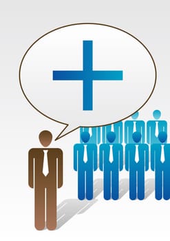 Business Illustration - Convention speech