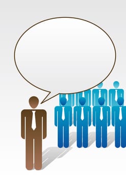 Business Illustration, Convention speech, space for free message
