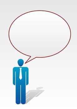 Business Illustration, free message space