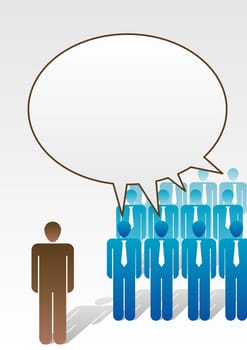 Business Illustration, free message space