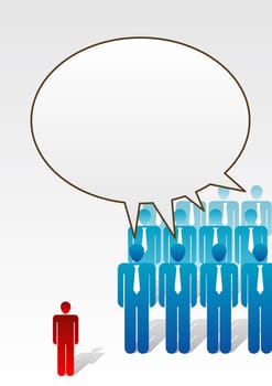 Business Illustration, free message space