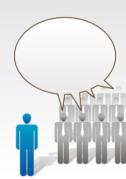 Business Illustration, free message space, VECTOR