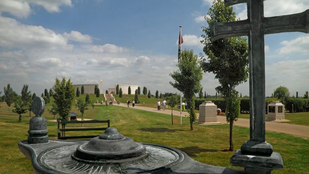 The memorial to those who died in many wars is set in 150 acres of newly planted trees.