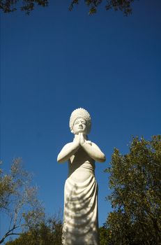 White oriental statue