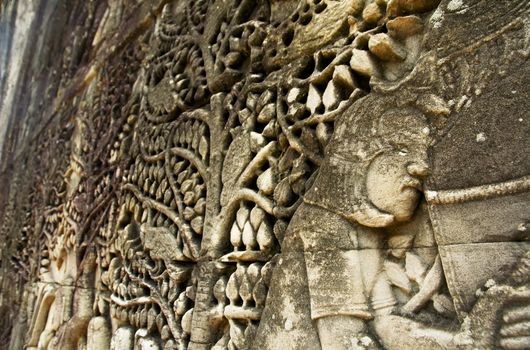 Carving at Angkor Wat