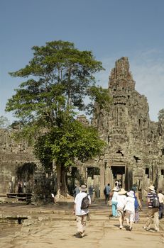 Tourists at Angkor Wat