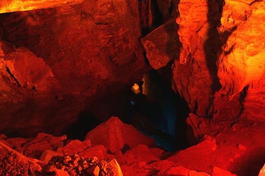 Amazing underground cave formations of Rickwood Caverns in Alabama.