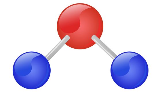 h2o water molecule