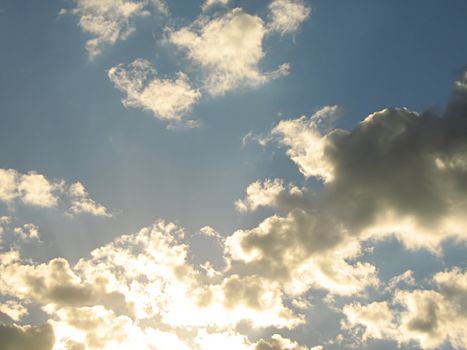 A photograph of clouds in the sky.