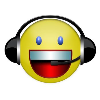 smile headphone sign