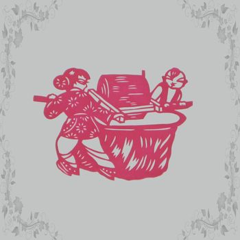 Traditional Chinese paper-cut art 
