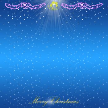 Merry Christmas card on light background 
