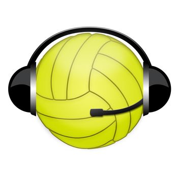 volleyball headphone sign sport comment conception