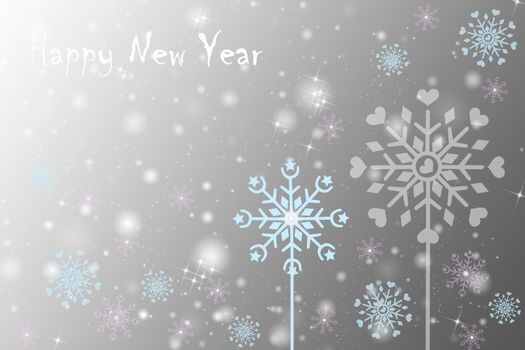 Happy New Year Greeting card. Beautiful Shiny background