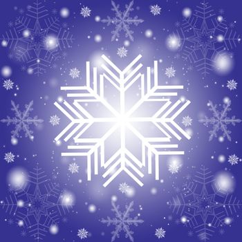 Abstract snowflakes background on purple

