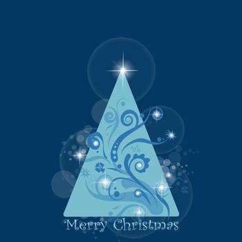 Abstract background of Merry Christmas greeting card 
